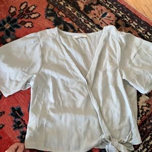 Abercrombie silk tie shirt